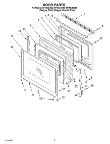 05 - Door parts for Whirlpool Range SF195LEKQ0 from AppliancePartsPros.com