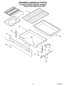 06 - Drawer & Broiler parts for Whirlpool Range SF195LEKQ0 from AppliancePartsPros.com