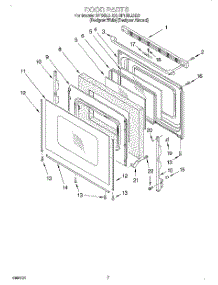 05 - Door parts for Whirlpool Range SF195LEHQ0 from AppliancePartsPros.com