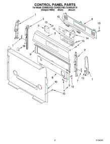 02 - Control Panel parts for Whirlpool Range GS460LEKT0 from AppliancePartsPros.com