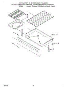 04 - Drawer & Broiler parts for Whirlpool Range RF362BXGN1 from AppliancePartsPros.com