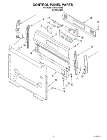 02 - Control Panel parts for Whirlpool Range GS475LEKS0 from AppliancePartsPros.com