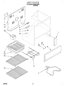 05 - Unit parts for Whirlpool Range RF354BXBW0 from AppliancePartsPros.com