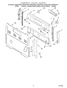 02 - Control Panel parts for Whirlpool Range RF386PXGN3 from AppliancePartsPros.com