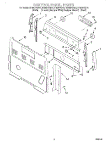 02 - Control Panel parts for Whirlpool Range RF386PXGN1 from AppliancePartsPros.com