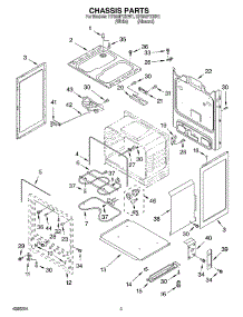 03 - Chassis parts for Whirlpool Range RF350PXHW1 from AppliancePartsPros.com