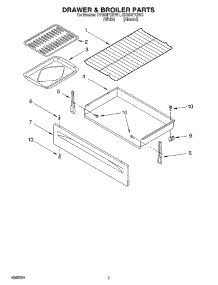 04 - Drawer And Broiler parts for Whirlpool Range RF350PXHW1 from AppliancePartsPros.com