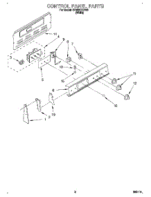 02 - Control Panel parts for Whirlpool Range RF350BXDW0 from AppliancePartsPros.com