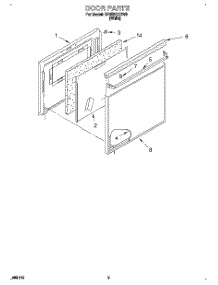 04 - Door parts for Whirlpool Range RF350BXDW0 from AppliancePartsPros.com