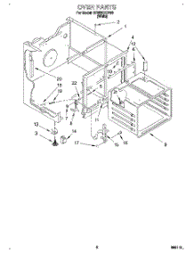 05 - Oven parts for Whirlpool Range RF350BXDW0 from AppliancePartsPros.com