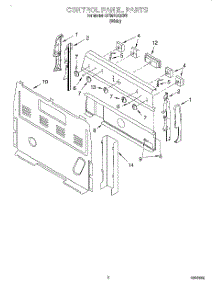 02 - Control Panel parts for Whirlpool Range RF354BXEW0 from AppliancePartsPros.com