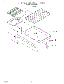 04 - Drawer And Broiler parts for Whirlpool Range RF354BXEW0 from AppliancePartsPros.com