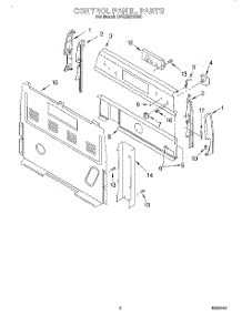 02 - Control Panel parts for Whirlpool Range RF350BXGW0 from AppliancePartsPros.com