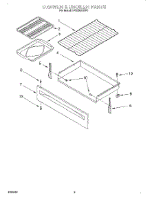 04 - Drawer & Broiler parts for Whirlpool Range RF350BXGW0 from AppliancePartsPros.com