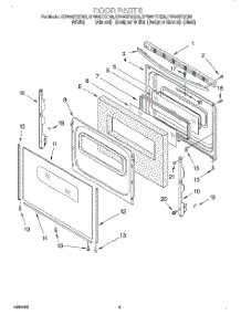 04 - Door parts for Whirlpool Range RF386PXGQ0 from AppliancePartsPros.com