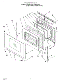 04 - Door parts for Whirlpool Range RF388LXGZ0 from AppliancePartsPros.com