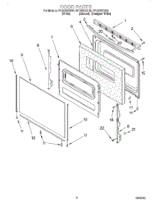 05 - Door, Lit / Optional parts for Whirlpool Range RF362BXGN0 from AppliancePartsPros.com