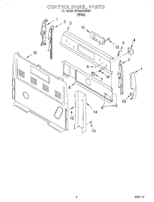 02 - Control Panel parts for Whirlpool Range RF344BXHW0 from AppliancePartsPros.com