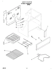 05 - Unit parts for Whirlpool Range RF354BXDW1 from AppliancePartsPros.com