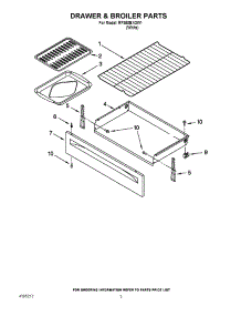 04 - Drawer & Broiler Parts parts for Whirlpool Range RF350BXGW1 from AppliancePartsPros.com