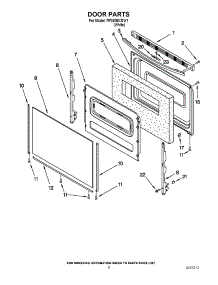 05 - Door Parts parts for Whirlpool Range RF350BXGW1 from AppliancePartsPros.com