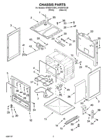 03 - Chassis parts for Whirlpool Range RF350PXHW0 from AppliancePartsPros.com