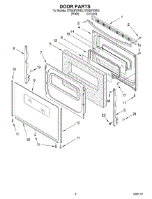 05 - Door parts for Whirlpool Range RF350PXHW0 from AppliancePartsPros.com