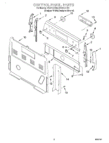 02 - Control Panel parts for Whirlpool Range RF387LXHQ0 from AppliancePartsPros.com