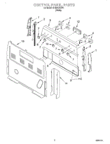 02 - Control Panel parts for Whirlpool Range RF354BXEW1 from AppliancePartsPros.com