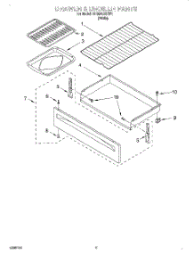 04 - Drawer And Broiler parts for Whirlpool Range RF354BXEW1 from AppliancePartsPros.com