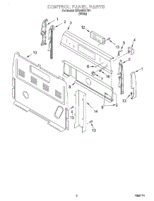 02 - Control Panel parts for Whirlpool Range RF344BXHW1 from AppliancePartsPros.com