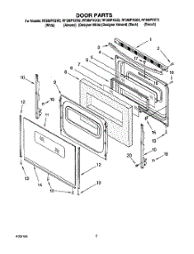 04 - Door parts for Whirlpool Range RF386PXGW2 from AppliancePartsPros.com