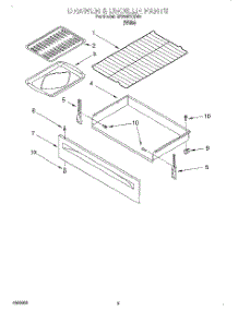 04 - Drawer & Broiler parts for Whirlpool Range RF354BXGW0 from AppliancePartsPros.com