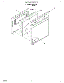 03 - Door parts for Whirlpool Range RF354BXDW0 from AppliancePartsPros.com