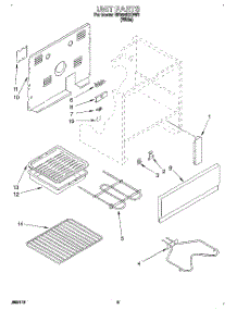 05 - Unit parts for Whirlpool Range RF354BXDW0 from AppliancePartsPros.com