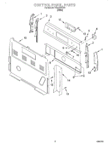 02 - Control Panel parts for Whirlpool Range RF354BXGW1 from AppliancePartsPros.com