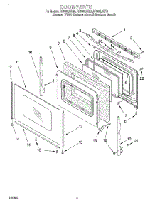 04 - Door parts for Whirlpool Range RF388LXGQ3 from AppliancePartsPros.com