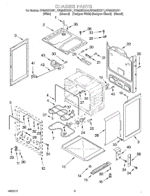 03 - Chassis parts for Whirlpool Range RF362BXGT1 from AppliancePartsPros.com