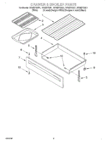 04 - Drawer And Broiler parts for Whirlpool Range RF385PXGW1 from AppliancePartsPros.com