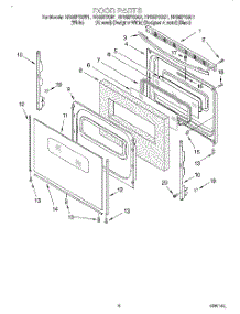 05 - Door, Optional parts for Whirlpool Range RF385PXGW1 from AppliancePartsPros.com