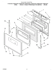04 - Door parts for Whirlpool Range RF386PXGN4 from AppliancePartsPros.com