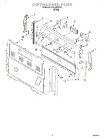 02 - Control Panel parts for Whirlpool Range RF350BXEW0 from AppliancePartsPros.com