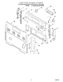 02 - Control Panel parts for Whirlpool Range RF387LXGW1 from AppliancePartsPros.com