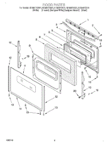 04 - Door parts for Whirlpool Range RF386PXGQ1 from AppliancePartsPros.com