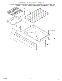 05 - Drawer & Broiler, Optional parts for Whirlpool Range RF386PXGB4 from AppliancePartsPros.com