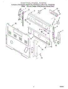 02 - Control Panel parts for Whirlpool Range RF385PXGW0 from AppliancePartsPros.com