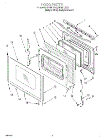 04 - Door parts for Whirlpool Range RF388LXGQ2 from AppliancePartsPros.com
