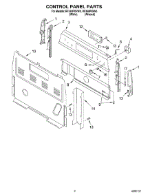 02 - Control Panel parts for Whirlpool Range RF350PXHN0 from AppliancePartsPros.com