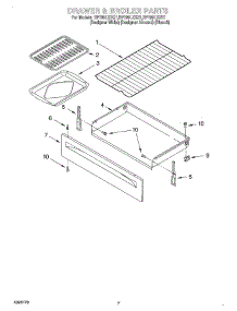 05 - Drawer And Broiler parts for Whirlpool Range RF199LXHQ1 from AppliancePartsPros.com