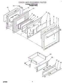 07 - Door And Drawer parts for Whirlpool Range SF367PEYQ6 from AppliancePartsPros.com